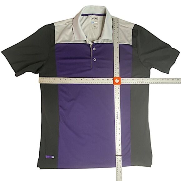 Adidas Mens Medium Polo Golf Shirt Puremotion Colorblock Preppy Coolmax Classic - Picture 4 of 8